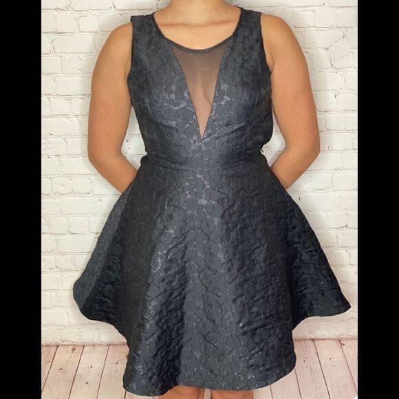 Rag & Bone VCut dress with a sheer mesh panel - Picture 1 of 10